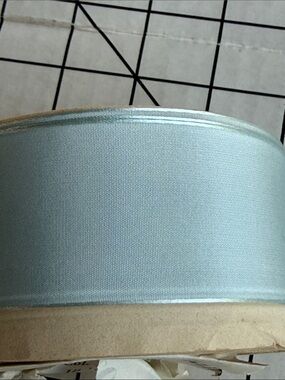 Vintage Swiss Satin Ribbon 2” Wide Light Blue 18 Yards Danbros Patt 464 NOS